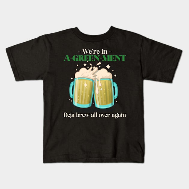 St Patricks day brew design Kids T-Shirt by Beyond TShirt